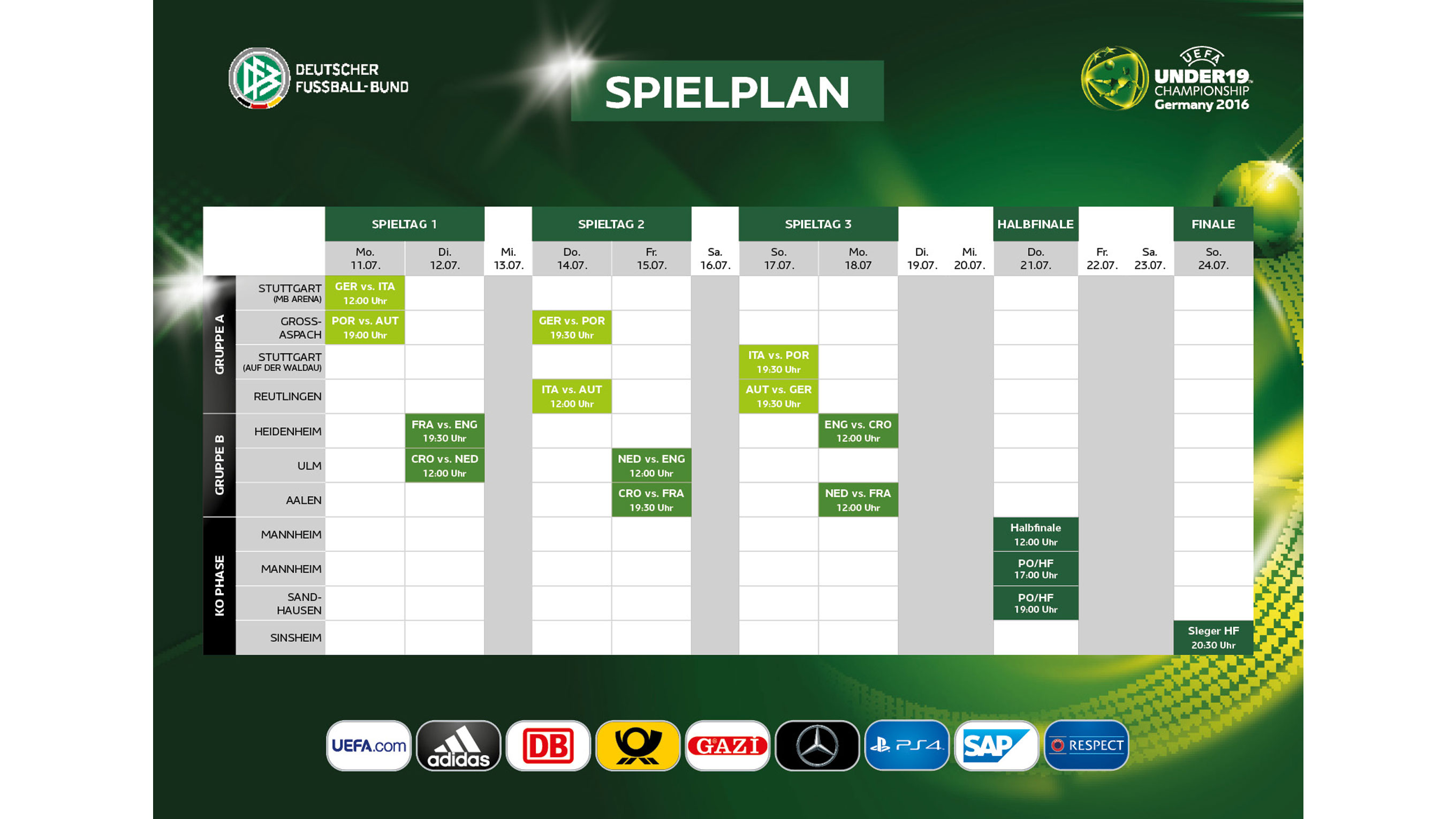Spielplan zum Download :: U 19-Junioren :: Männer-Nationalmannschaften