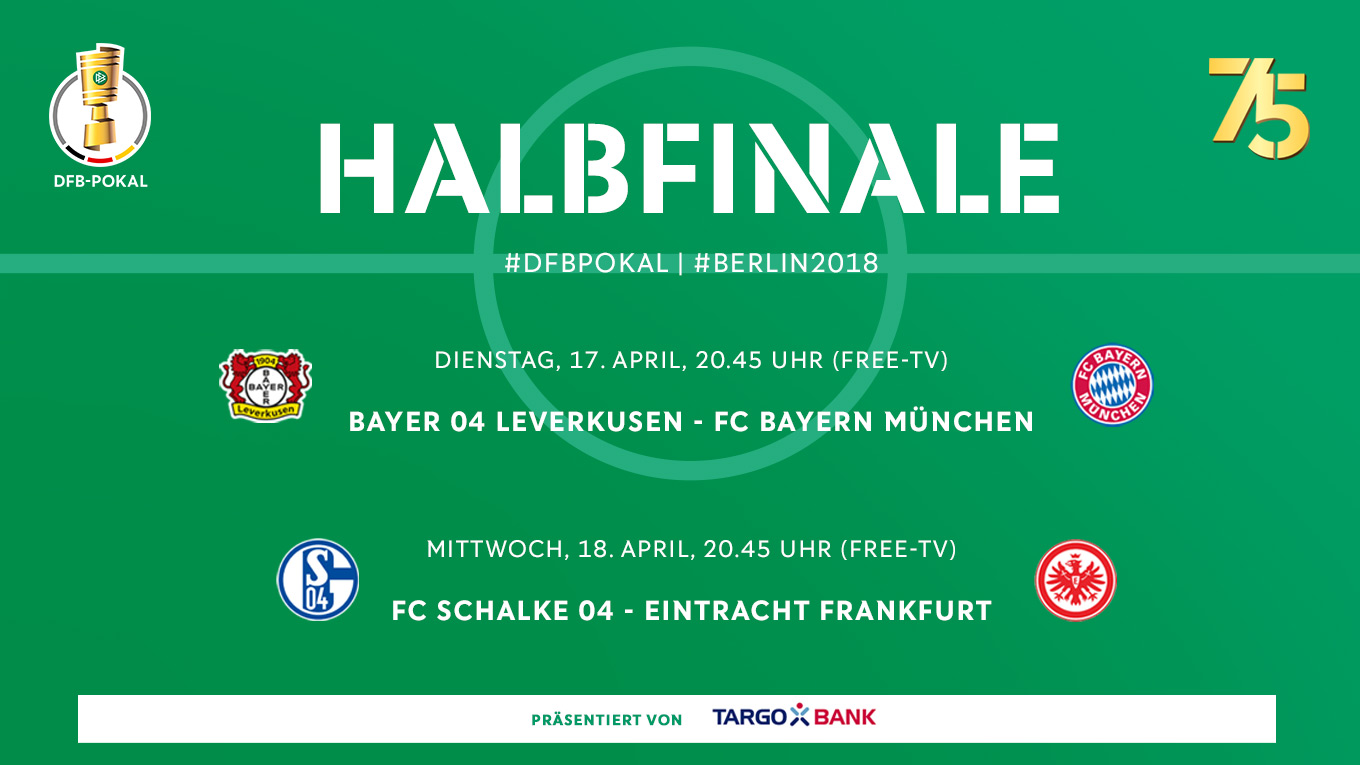DFB-Pokalhalbfinale zeitgenau angesetzt DFB