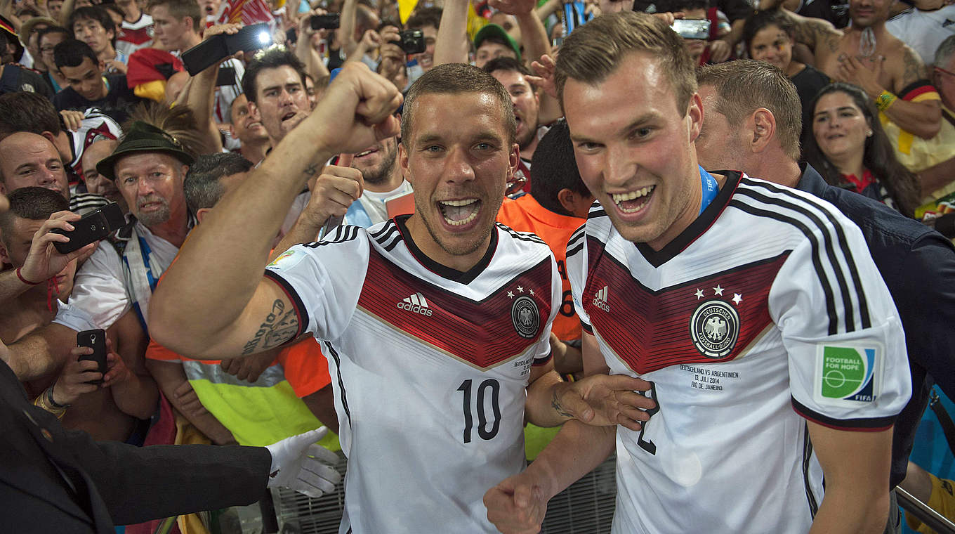 Fan-Lieblinge: Kevin Großkreutz und Lukas Podolski (l.) © Imago