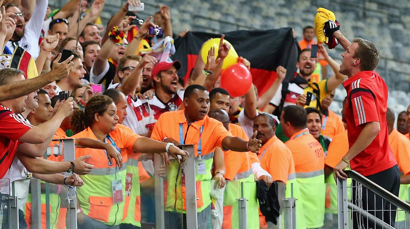Stimmungsmacher: Kevin Großkreutz bei der WM 2014 in Brasilien © Getty Images