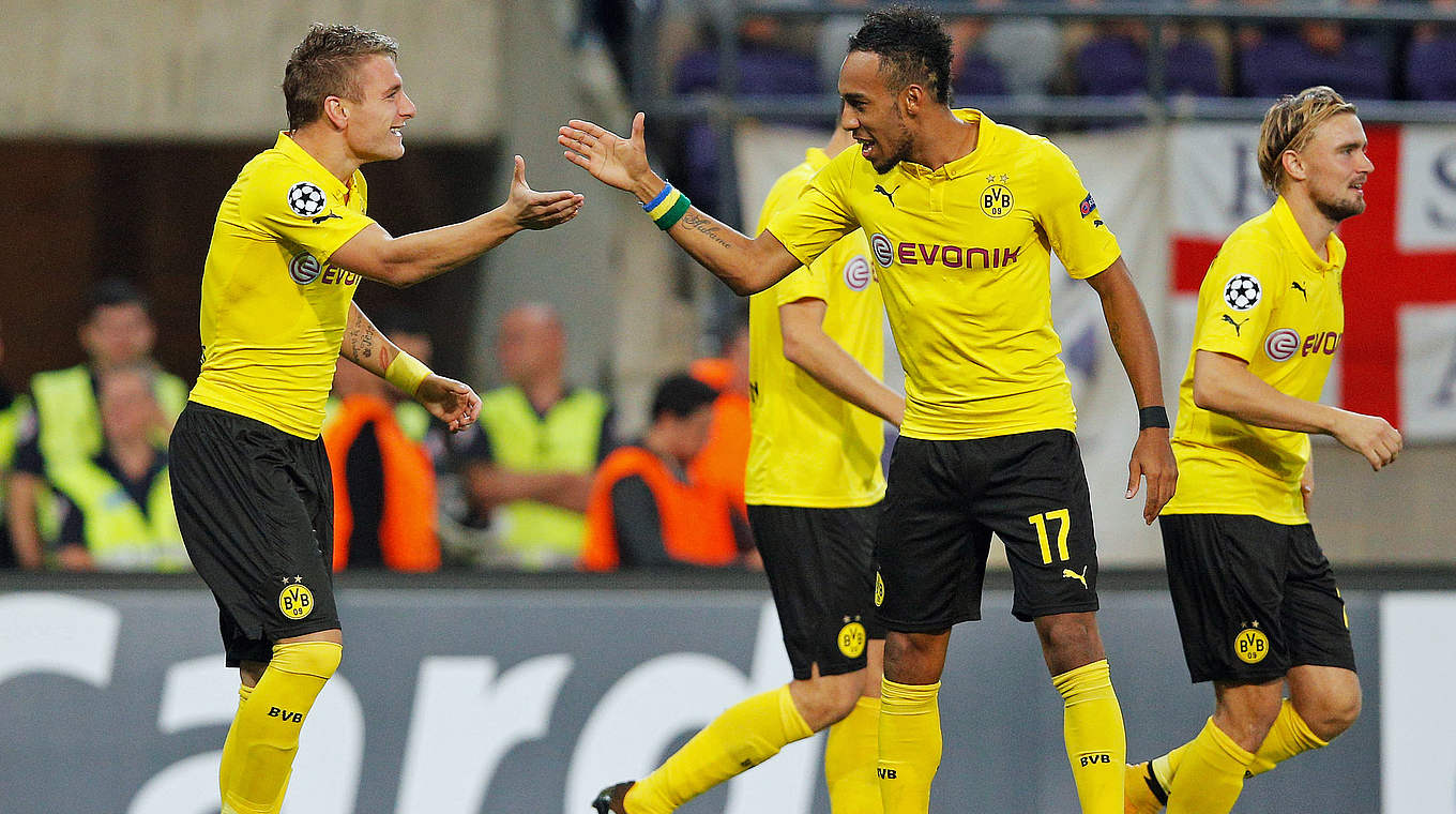 Siegreich am zweiten Speiltag der Europa-Ligen: Borussia Dortmund © 2014 Getty Images