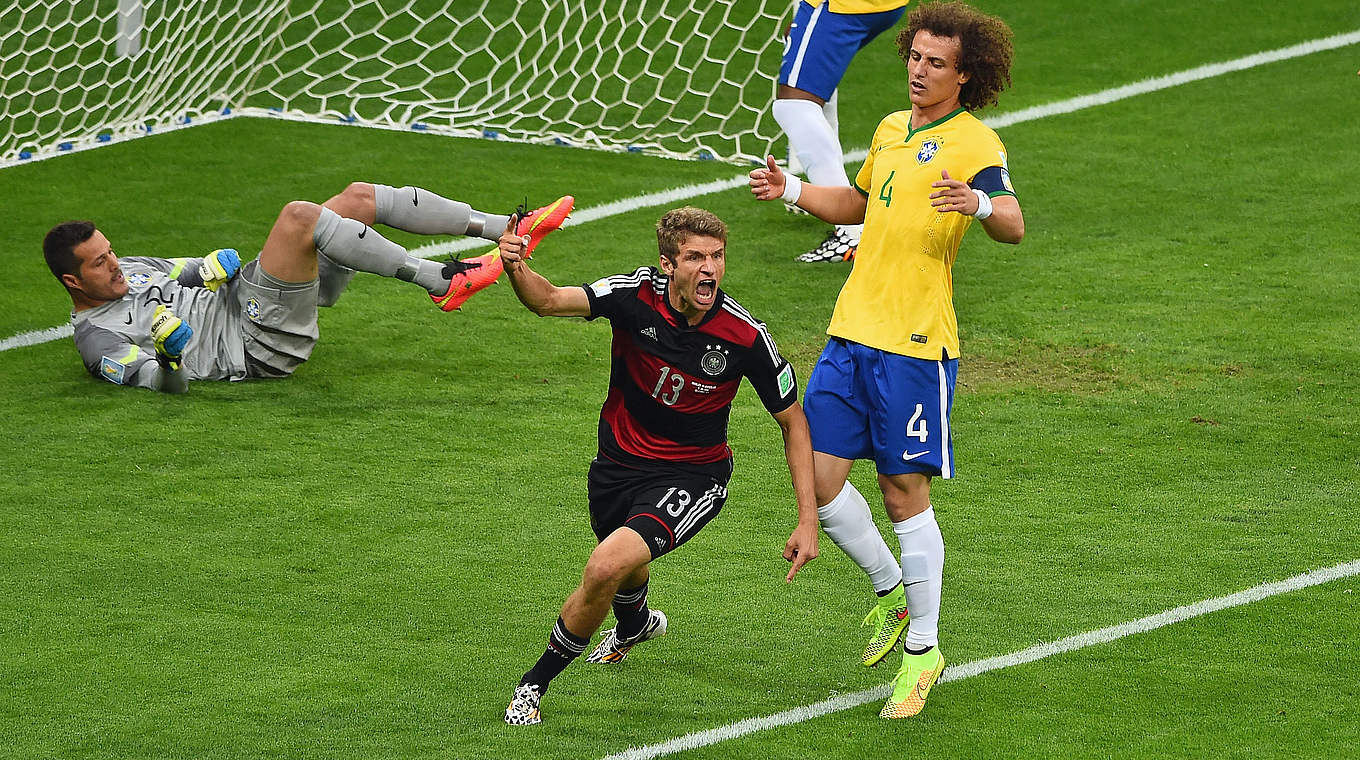 Zweitbester Spieler der WM 2014: Thomas Müller (M.) © 2014 Getty Images