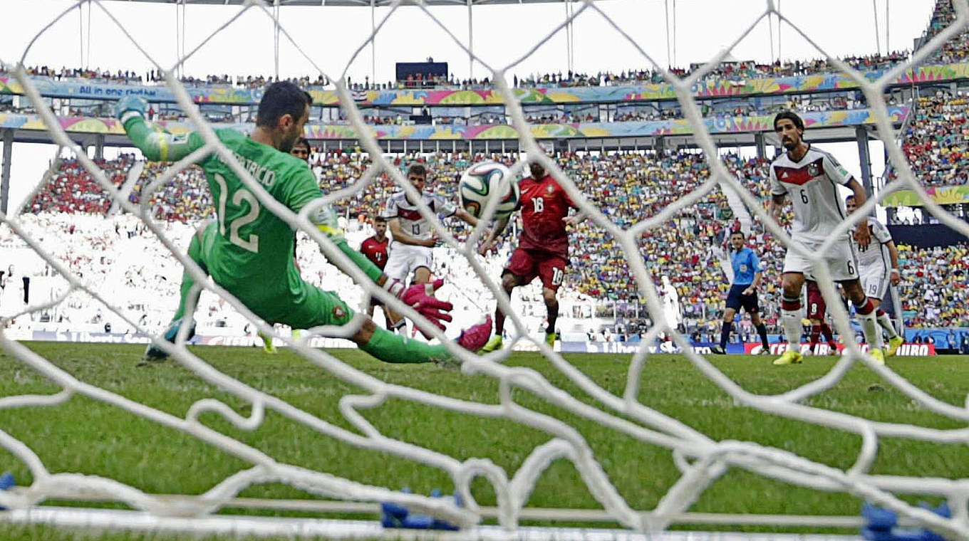Müllers zweites WM-Tor 2014: das 3:0 gegen Portugal © imago/ActionPictures