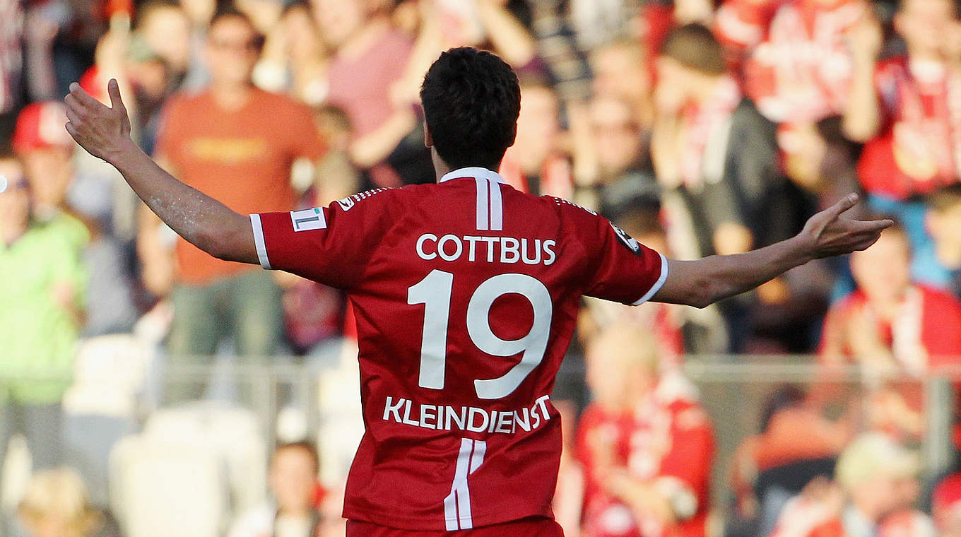 Bislang viermal für Cottbus in der 3. Liga erfolgreich: Tim Kleindienst © 2014 Getty Images