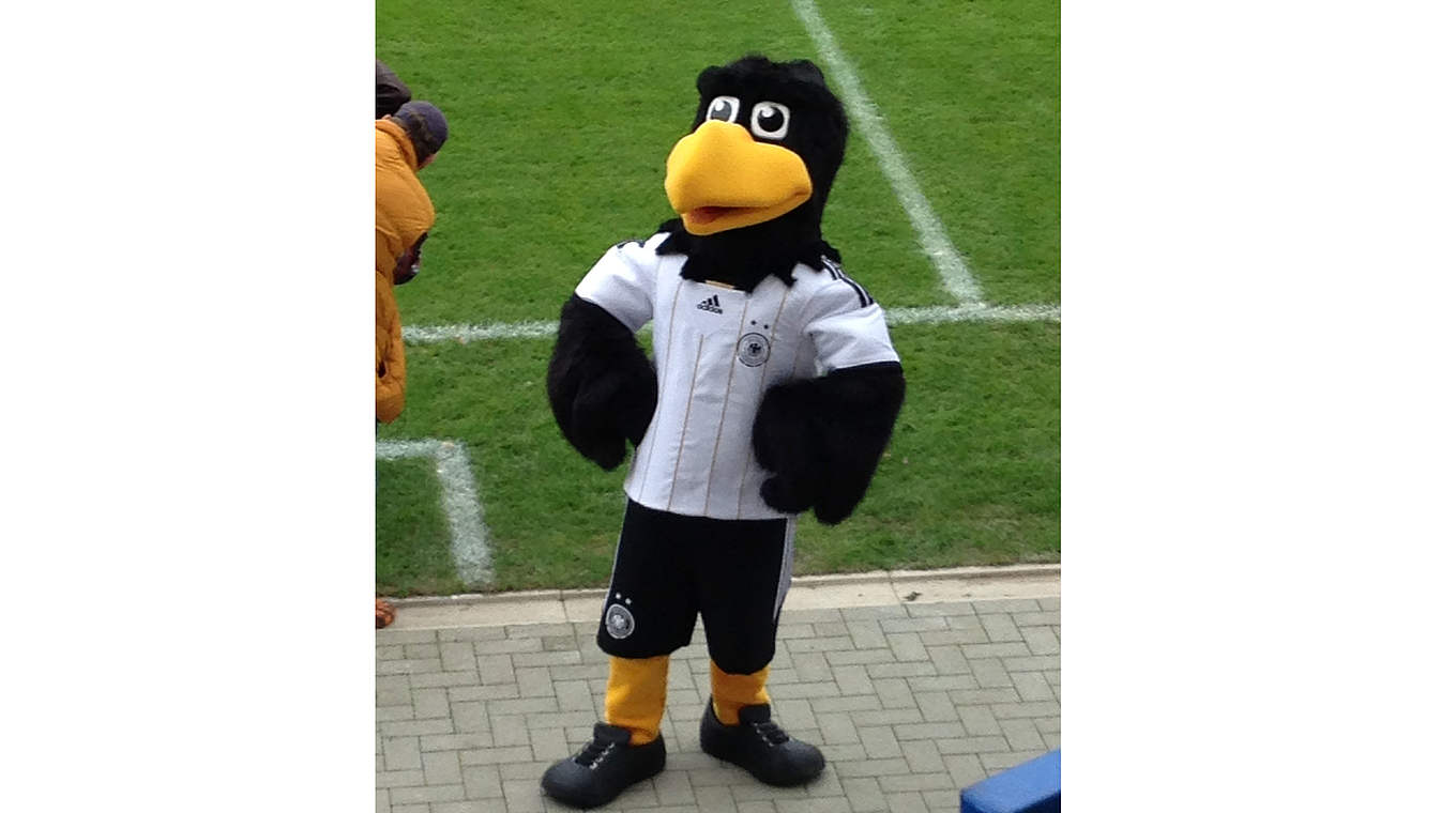 Paule beim Ländespiel der Frauen gegen Frankreich DFB Deutscher