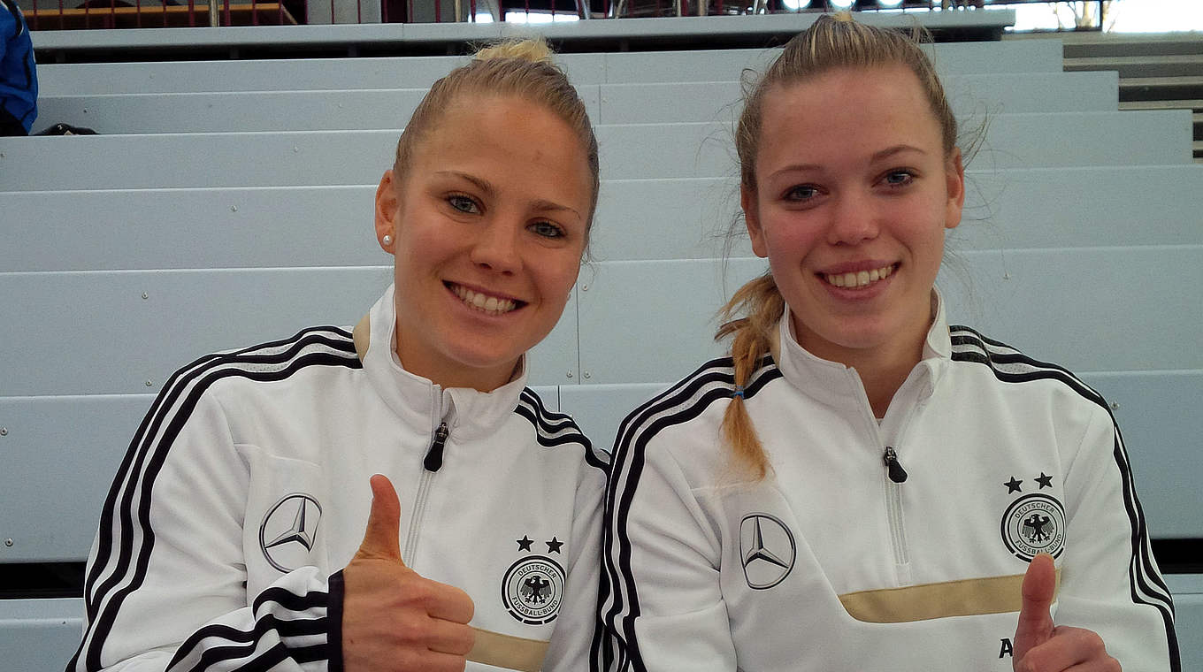 Eine Rückkehrerin und eine Neue im A-Team: Leonie Maier (l.) und Margarita Gidion © DFB