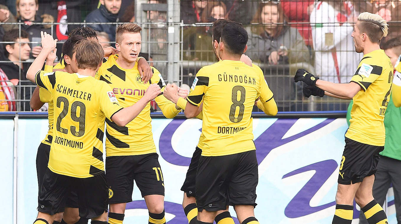 Will sich in Dortmund unvergessen machen - mit einem Derbytor: Marco Reus (Nr. 11) © 2015 Getty Images