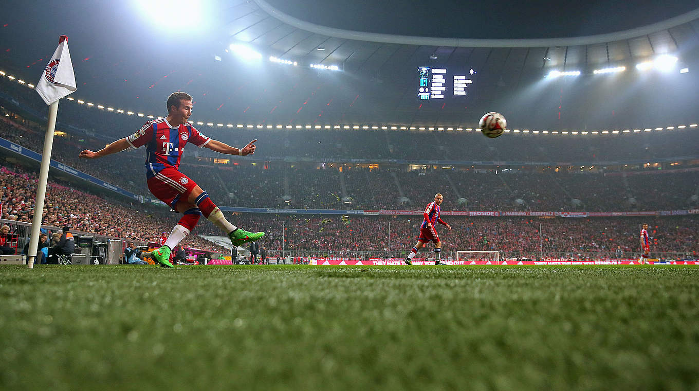 Bayern-Offensivallrounder Mario Götze: "Wir müssen einfach zielstrebig zum Tor spielen" © 2015 Getty Images For MAN