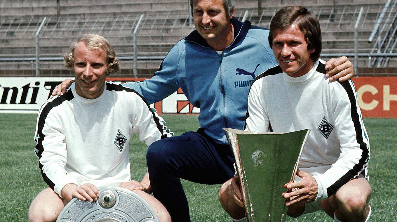 Doublesieger mit Mönchengladbach 1975: Jupp Heynckes (r.) und Berti Vogts (l.) © imago sportfotodienst