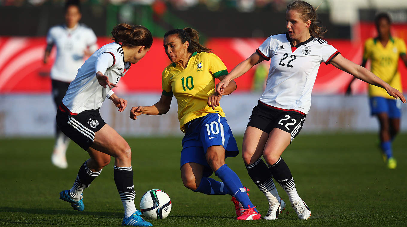 Intensiv geführtes Duell: Deutschland lässt Brasilien keine Chance © 2015 Getty Images
