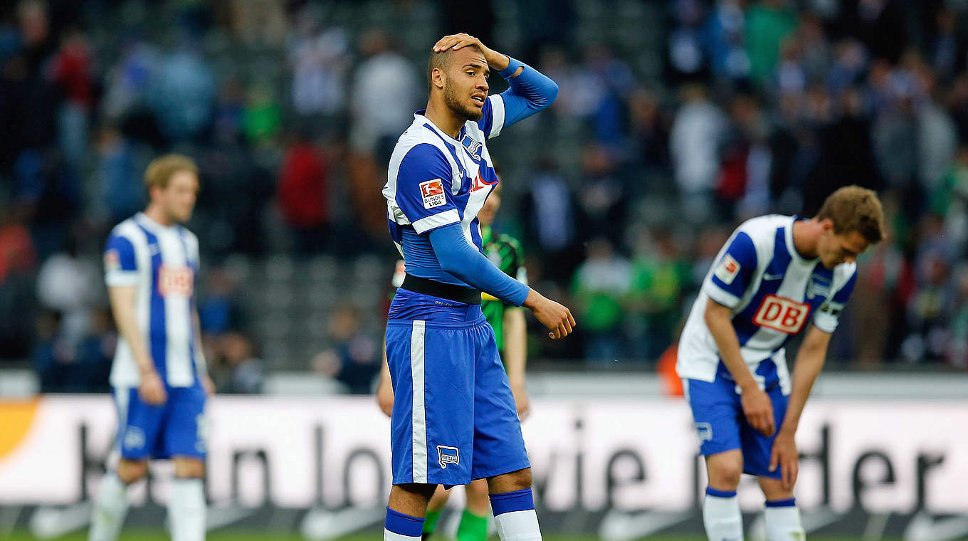 Bei Niederlage droht Zitterfinale: Hertha BSC © 2015 Getty Images