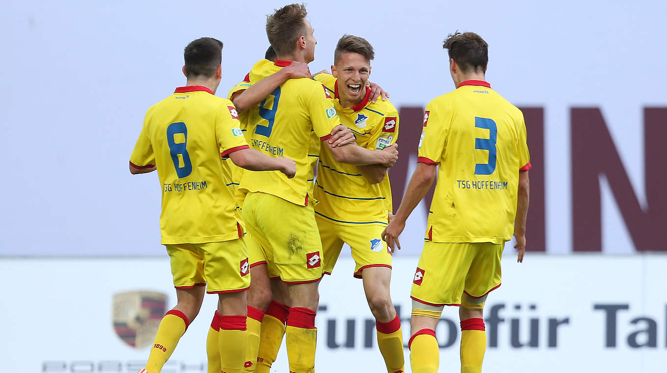 Trifft im Finale auf Schalke: Die A-Jugend der TSG Hoffenheim © 2015 Getty Images