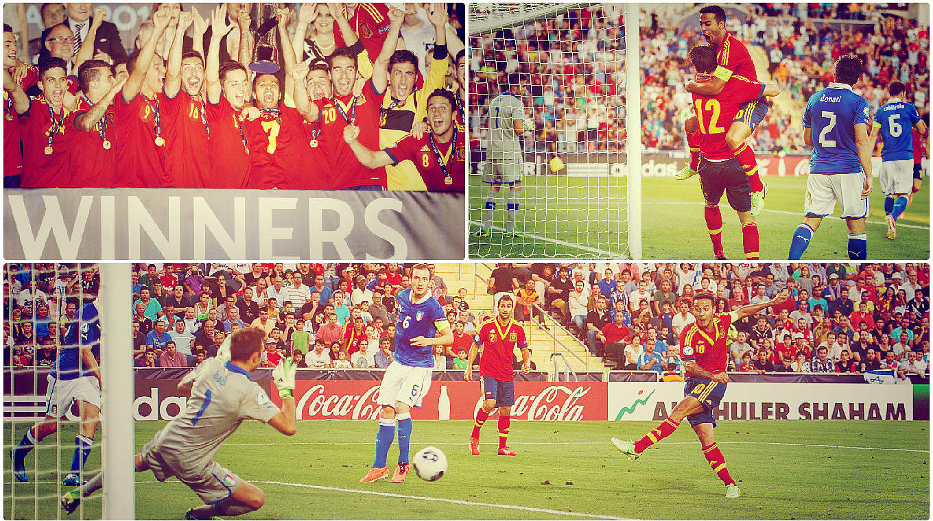 Der Europameister 2013 und sein Topstar: Thiago trifft im Finale gegen Italien dreimal © imago/DFB