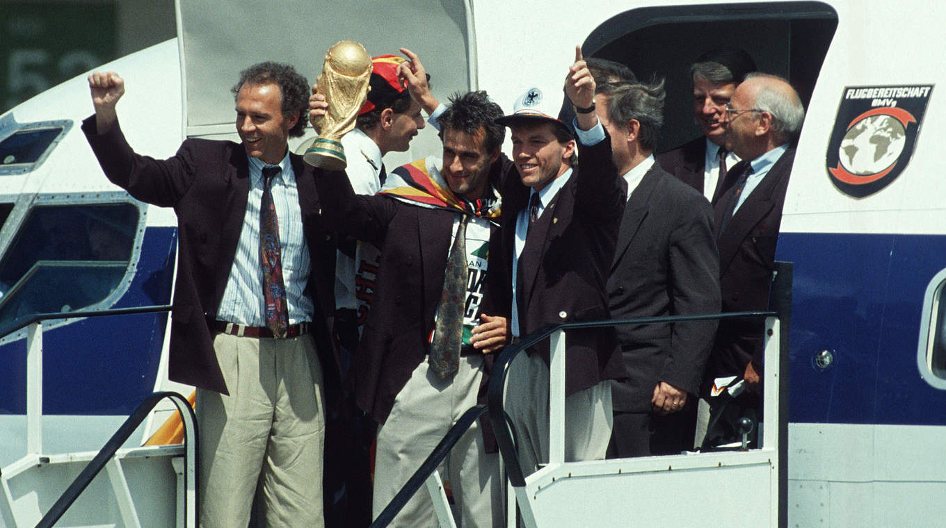 1990 Der Empfang der Weltmeister in Frankfurt DFB Deutscher