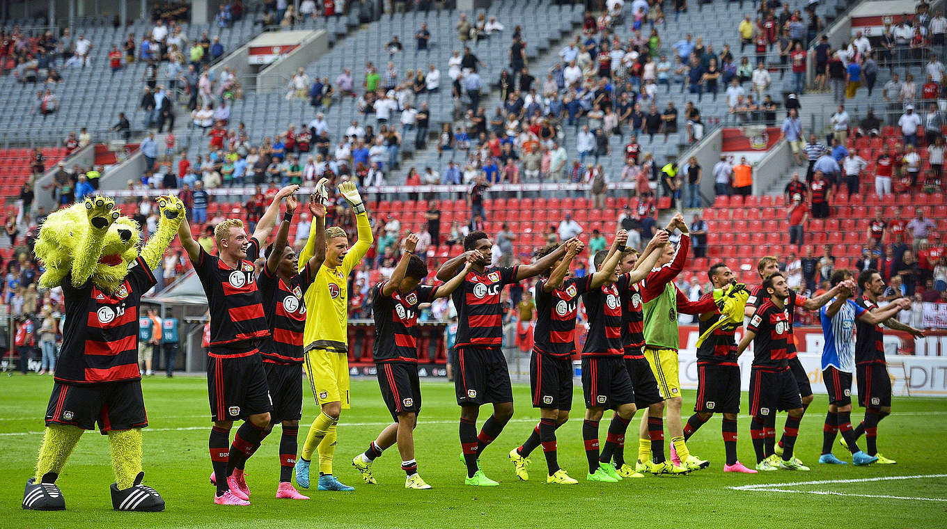 Gemeinsam zum großen Ziel Champions League: Bayer Leverkusen © SASCHA SCHUERMANN/AFP/Getty Images