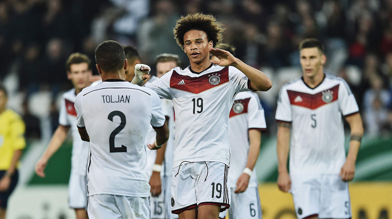 Nach drei U 21-Länderspielen ins A-Team befördert: der Schalker Stürmer Leroy Sané © 2015 Getty Images