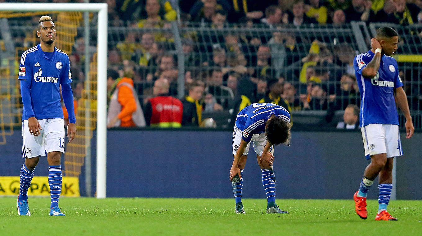 Leroy Sané (M.) nach der Derbyniederlage beim BVB: "Ich bin schon schwer enttäuscht" © 2015 Getty Images