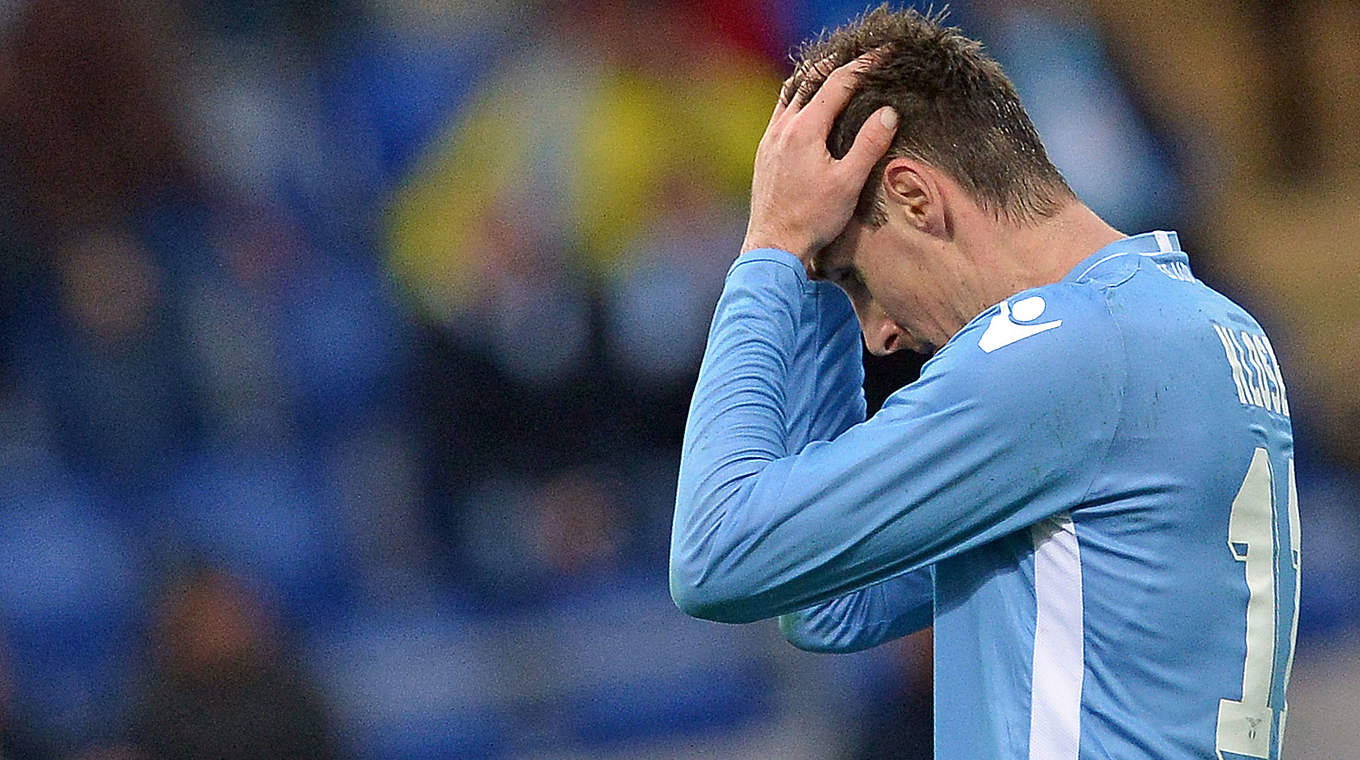 Miroslav Klose in the bitter home defeat for Lazio against Napoli. © AFP/Getty Images