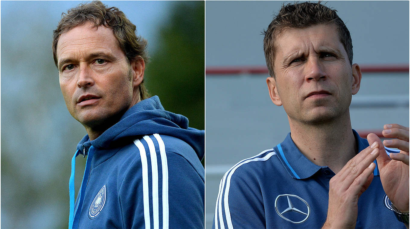Vorgänger und Nachfolger bei der U 19: DFB-Trainer Marcus Sorg (l.), Guido Streichsbier © GettyImages/DFB