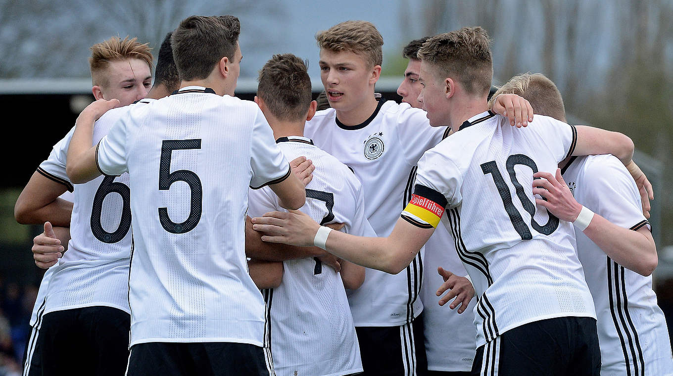 Der zweite Sieg im zweiten Testländerspiel gegen Italien: die deutschen U 16-Junioren © 2016 Getty Images