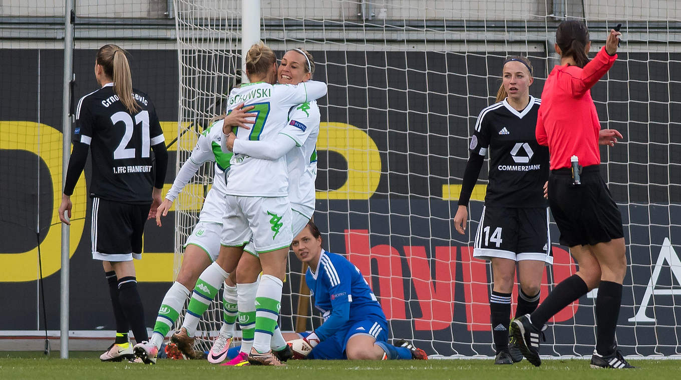 Kerschowski opened the scoring as her team crushed Frankfurt 4-0 © Jan Kuppert