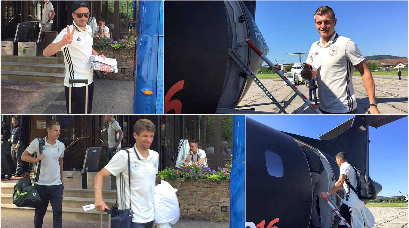 584 Kilometer in rund drei Stunden: Der Weltmeister reist nach Bordeaux © DFB