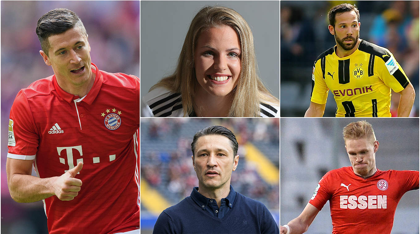 Die Nominierten: Lewandowski, Petermann, Castro, Kovac und Binder (v. l.) © Getty/DFB