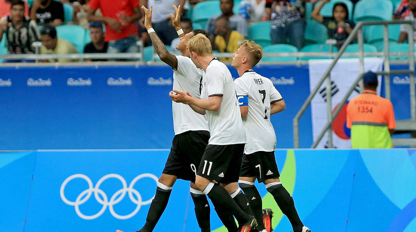 Die Tormaschine läuft auf Hochtouren: Die deutschen Fußballer haben 15 Treffer erzielt © 2016 Getty Images
