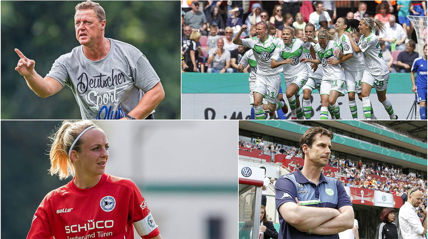 Arminia-Coach Wuckel (o.l.): "Gegen Wolfsburg nicht nur auf das Verteidigen beschränken" © getty images/imago/dfb
