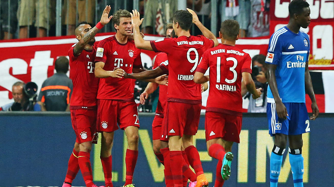 37 Heimspiele hintereinander Tore gegen den HSV: Bayern will Bestmarke ausbauen © 2015 Getty Images