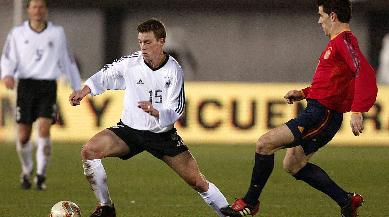 Das einzige A-Länderspiel: Hanno Balitsch beim 1:3 gegen Spanien 2003 auf Mallorca © imago
