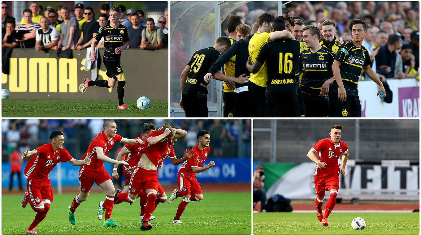 Klassiker bei den Profis, Prestigeduell bei den Junioren: BVB im Finale gegen Bayern © Getty Images/Collage DFB