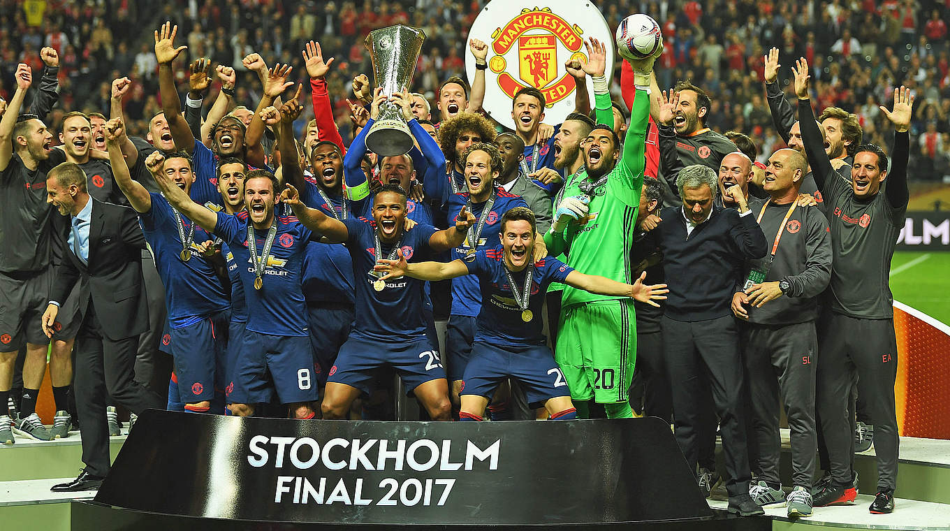 Titeljubel: Manchester United ist Europa League-Sieger der Spielzeit 2016/2017 © 2017 Getty Images