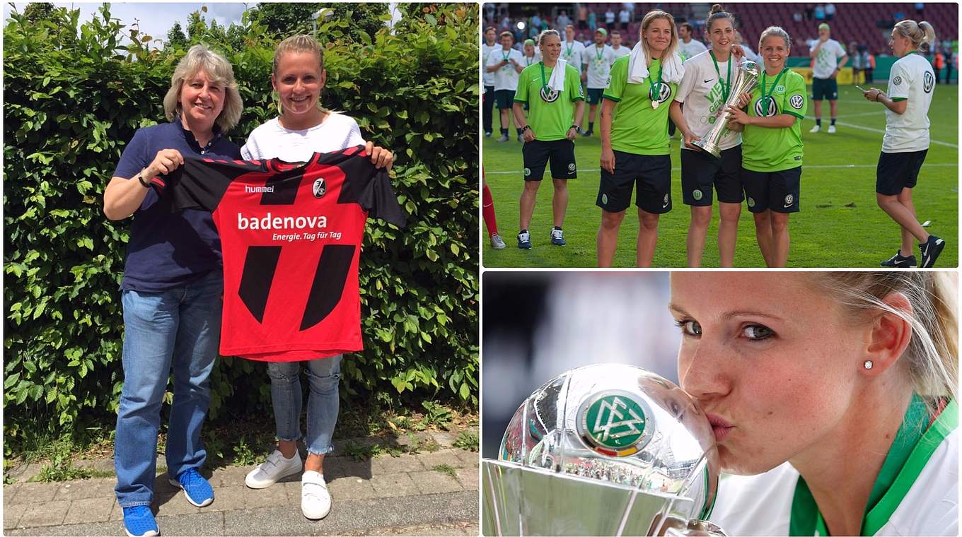 Wechselt als DFB-Pokalsiegerin nach Freiburg: Nationalspielerin Julia Simic © SCF/Getty Images/imago/Collage DFB