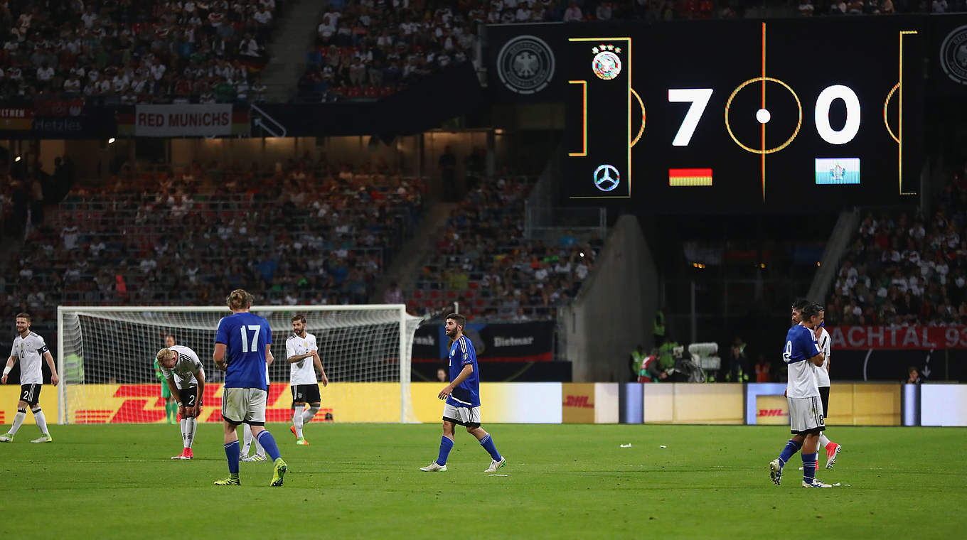 Beim 7:0 gegen San Marino Sicherheit geholt: Weltmeister Deutschland © 2017 Getty Images