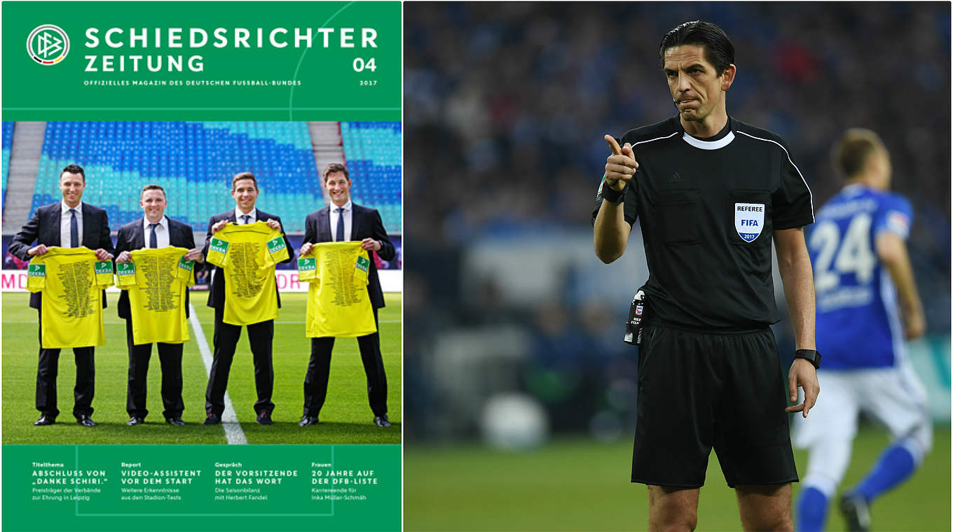 Aufgeräumter und moderner: Die DFB-Schiedsrichter-Zeitung mit neuem Layout © Getty Images/Collage DFB
