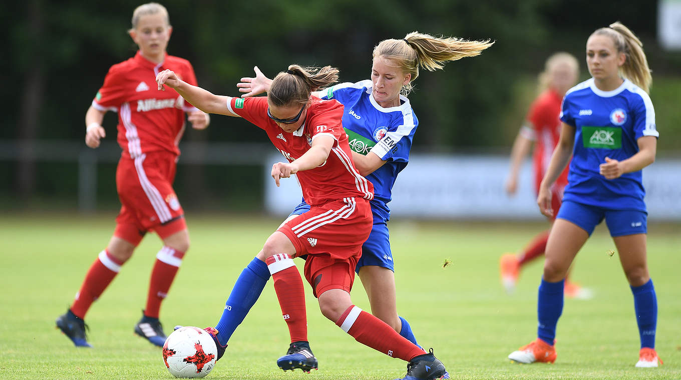 Neuer Deutscher Meister: Im B-Juniorinnen-Finale siegt Bayern gegen Potsdam 2:1 © 2017 Getty Images