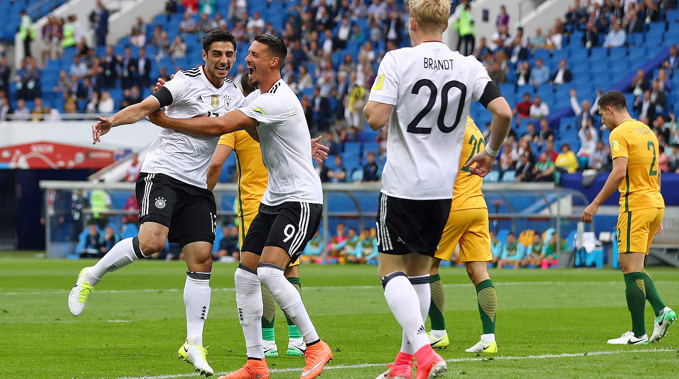 Lars Stindl scored his first Germany goal after just five minutes.  © 2017 Getty Images