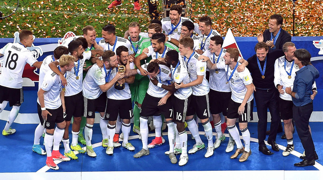 Germany celebrate after winning the Confederations Cup  © This content is subject to copyright.