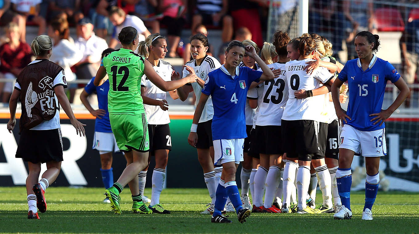 EM 2013 in Växjö: Deutschland gewinnt gegen Italien im Viertelfinale 1:0 © 2013 Getty Images