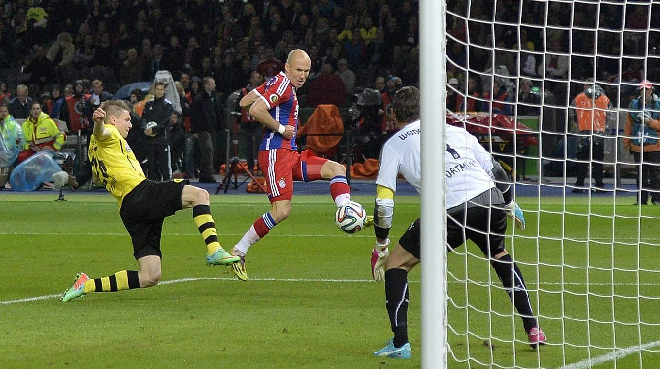 Matchwinner im Pokalfinale 2014: Robben trifft in der Verlängerung gegen BVB © imago