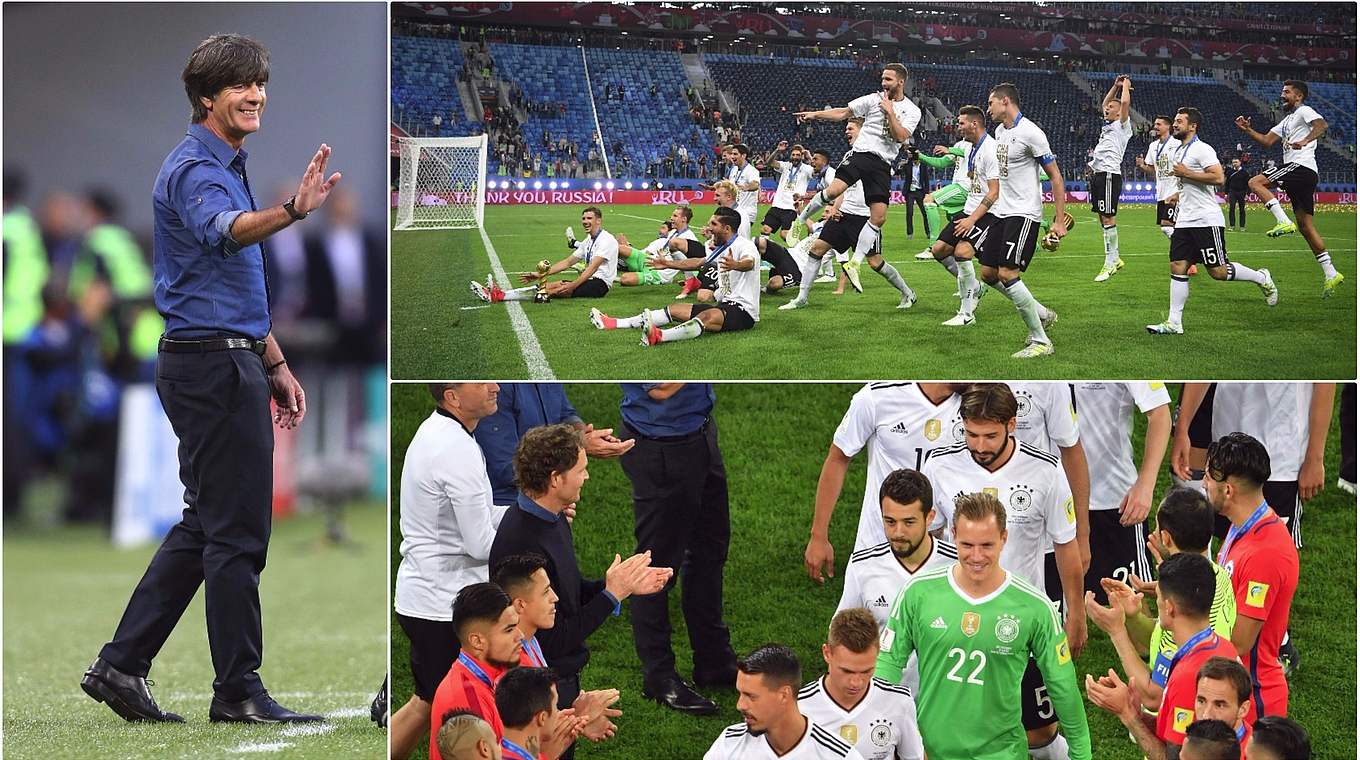 Bundestrainer Löw: "Wir wollen uns schnell als Tabellenerster für die WM qualifizieren" © Getty Images/Collage DFB