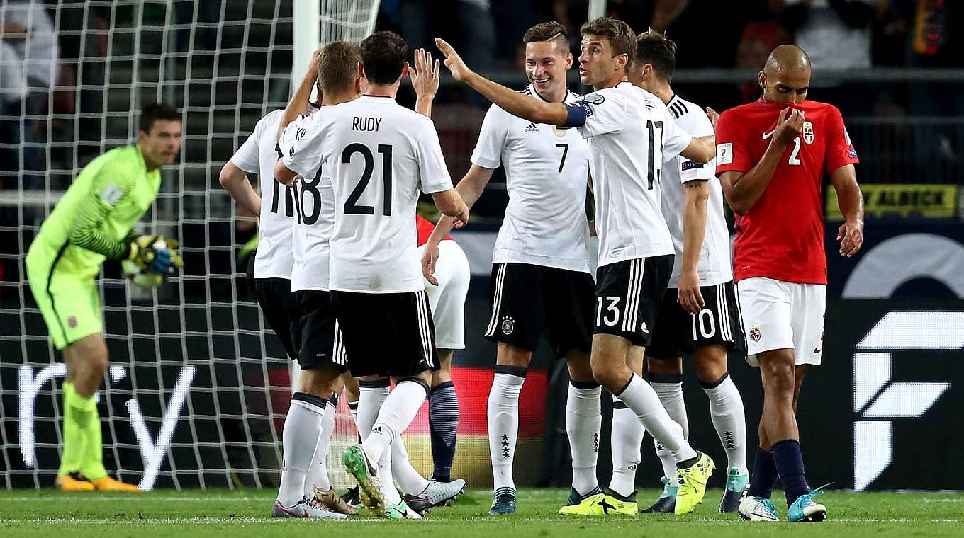 Makellose Bilanz: Deutschland gewinnt auch das achte Spiel der WM-Qualifikation © 2017 Getty Images