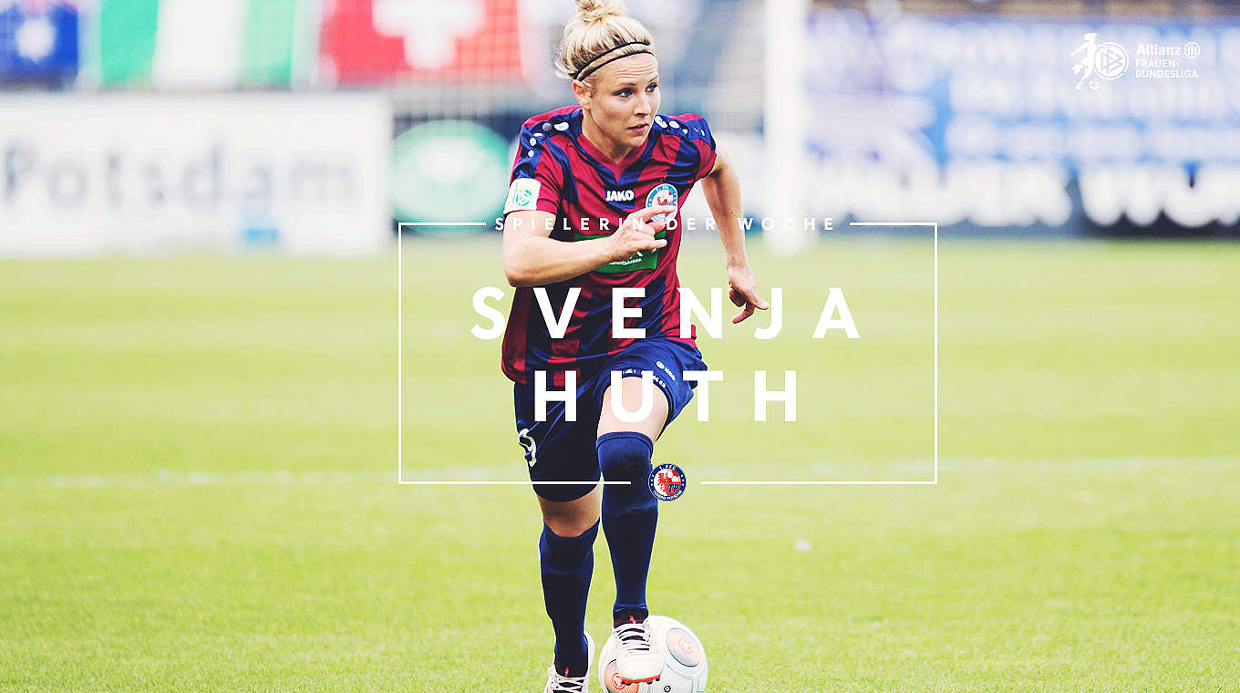 Die erste "Spielerin des Spiels" der neuen Saison: Svenja Huth von Turbine Potsdam © DFB