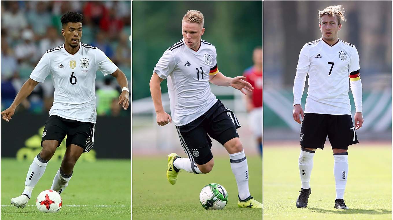 Ein Rückkehrer und zwei Debütanten in der U 21: Henrichs, Ochs und Passlack (v.l.) © Getty Images/Collage DFB