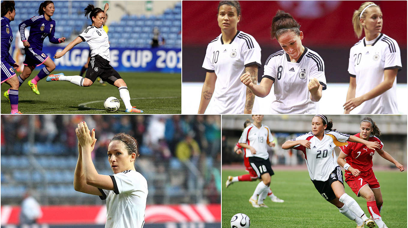 29 Länderspiele und zehn Treffer für die Frauen-Nationalmannschaft: Nadine Keßler © Getty Images/Imago Collage DFB