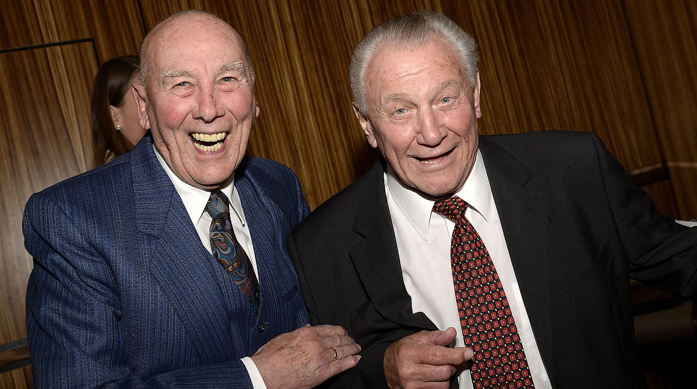 Die einzigen noch lebenden Weltmeister von 1954: Horst Eckel (l.) und Hans Schäfer © 2014 Getty Images
