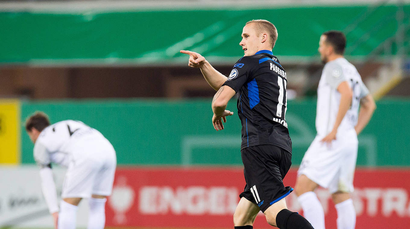 Michel Sticht Paderborn Im Pokalachtelfinale DFB Deutscher 