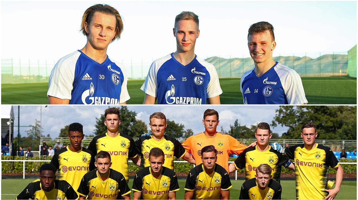 Aufeinandertreffen im Revier: die Schalker U 19 trifft auf Dortmund © imago/Collage DFB