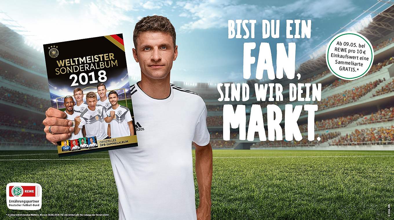 REWE DFB WELTMEISTER Sammelalbum mit allen 36 Sammelkarten Fußball WM 2018 